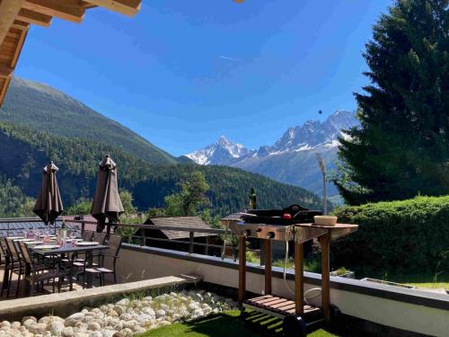 La terrasse avec une plancha pour vos déjeuners